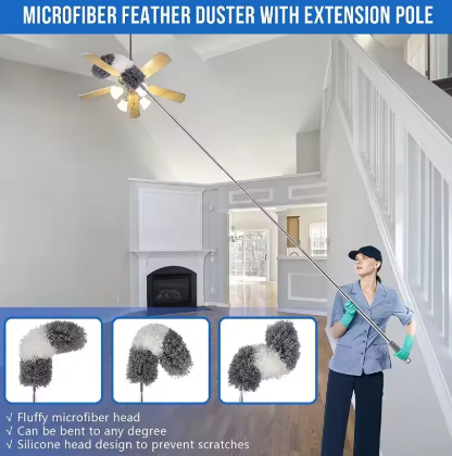 Extendable Microfiber Feather Duster